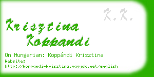 krisztina koppandi business card