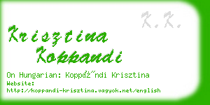 krisztina koppandi business card